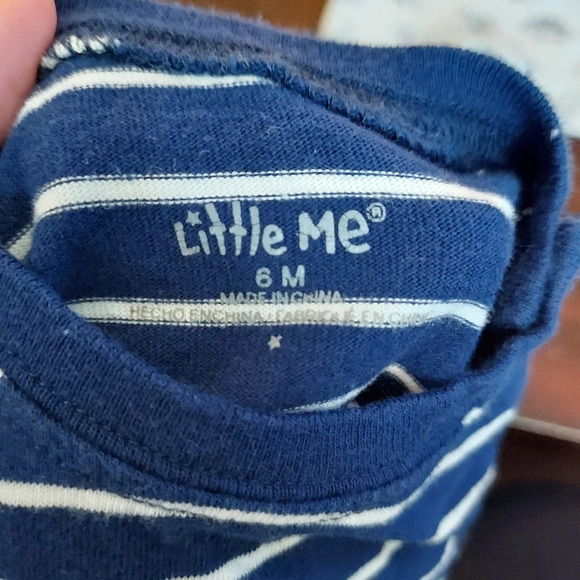 Little Me Size 6M 2 Piece Dino Shortall and Shirt Set - Picture 7 of 9